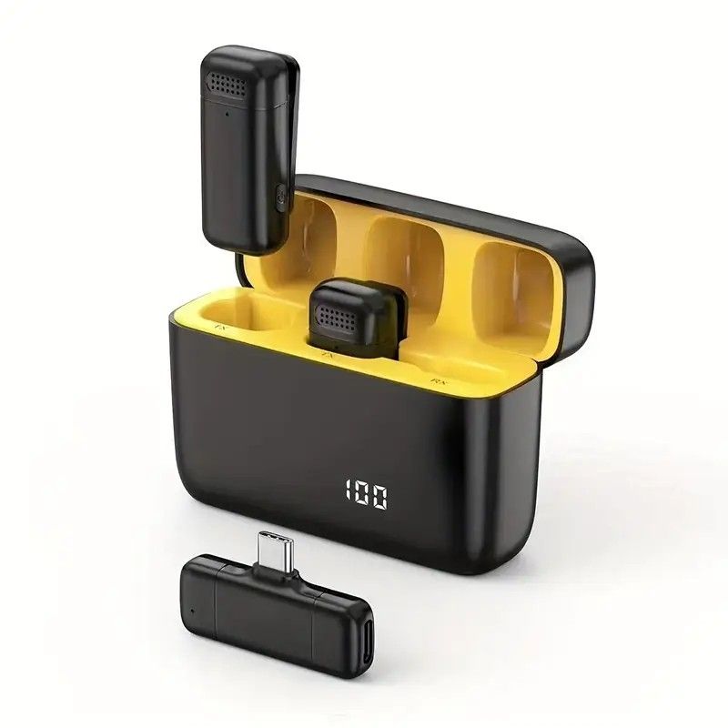 Wireless Lavalier Microphone Set: 2.4G wireless instant connection, DSP smart noise cancellation, 84-hour ultra-long battery life, one-drag-many full-scenario — image 2