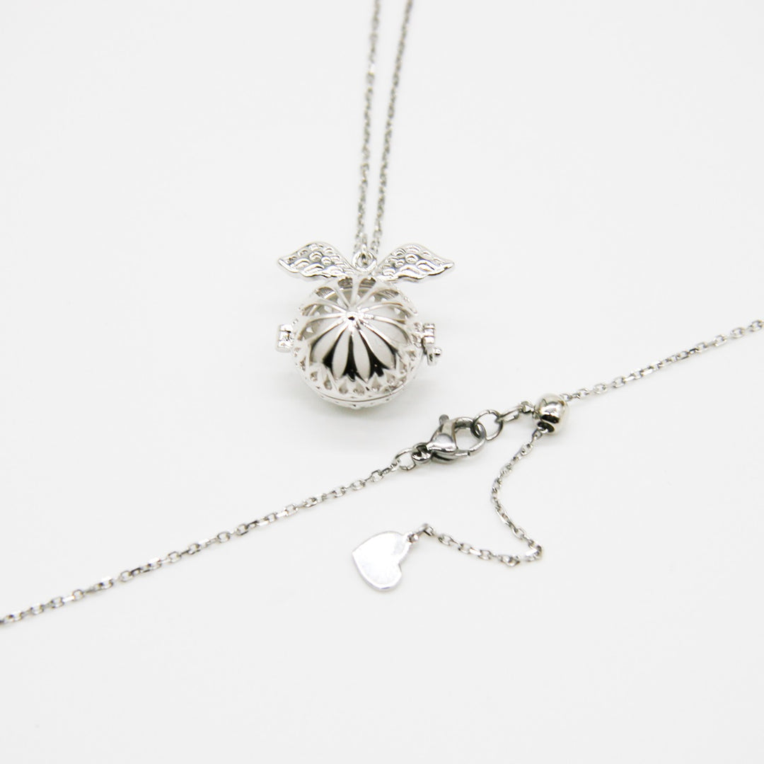 Gift Box - Angel Ball White Gold Aroma Necklace + Purify Oil Blend โ image 6