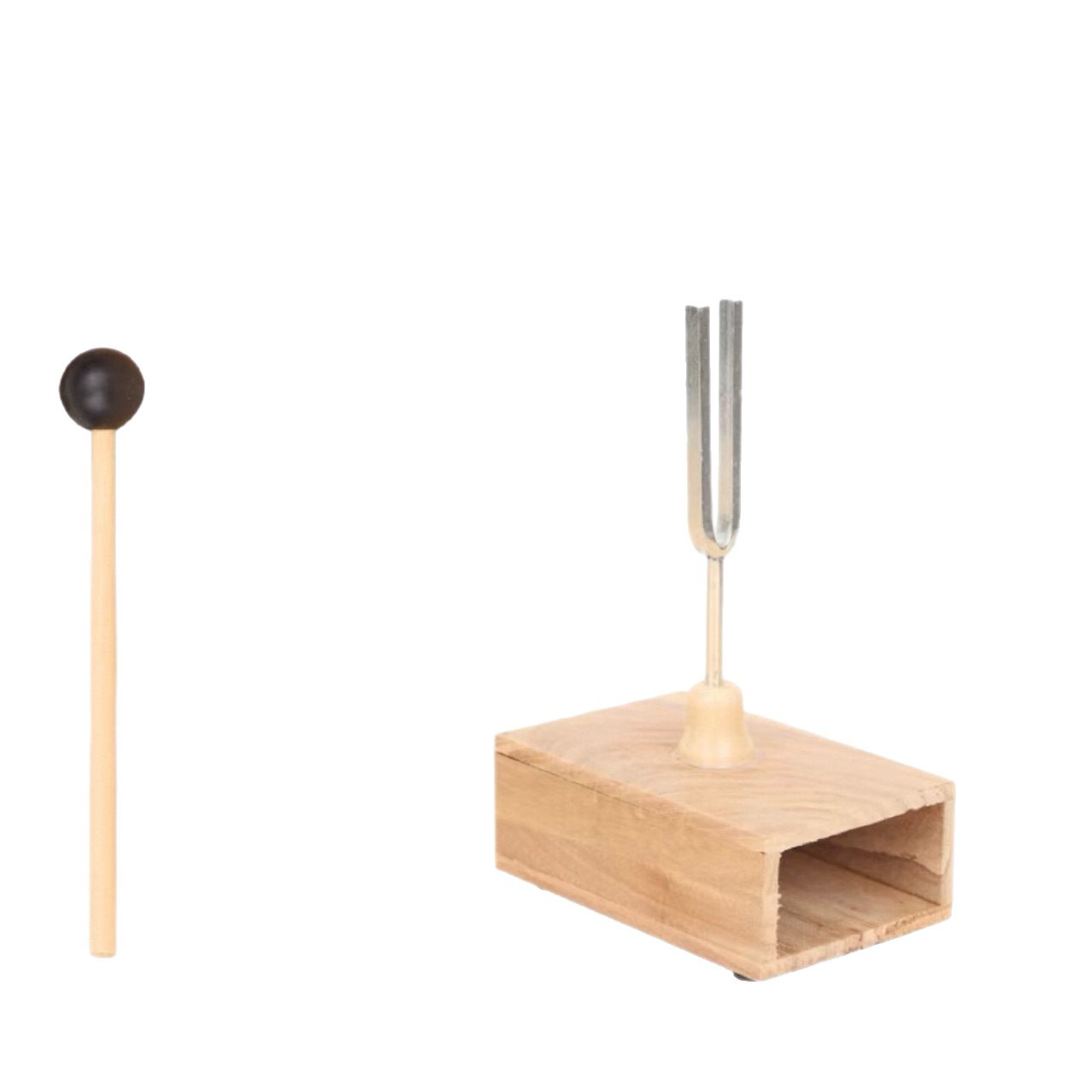 512 Hz Tuning Fork with Resonance Box, Aluminum Alloy, Wooden Speaker, Ideal for Sound Healing, SPA Aromatherapy, Tuning Fork Resonance Teaching, Hearing