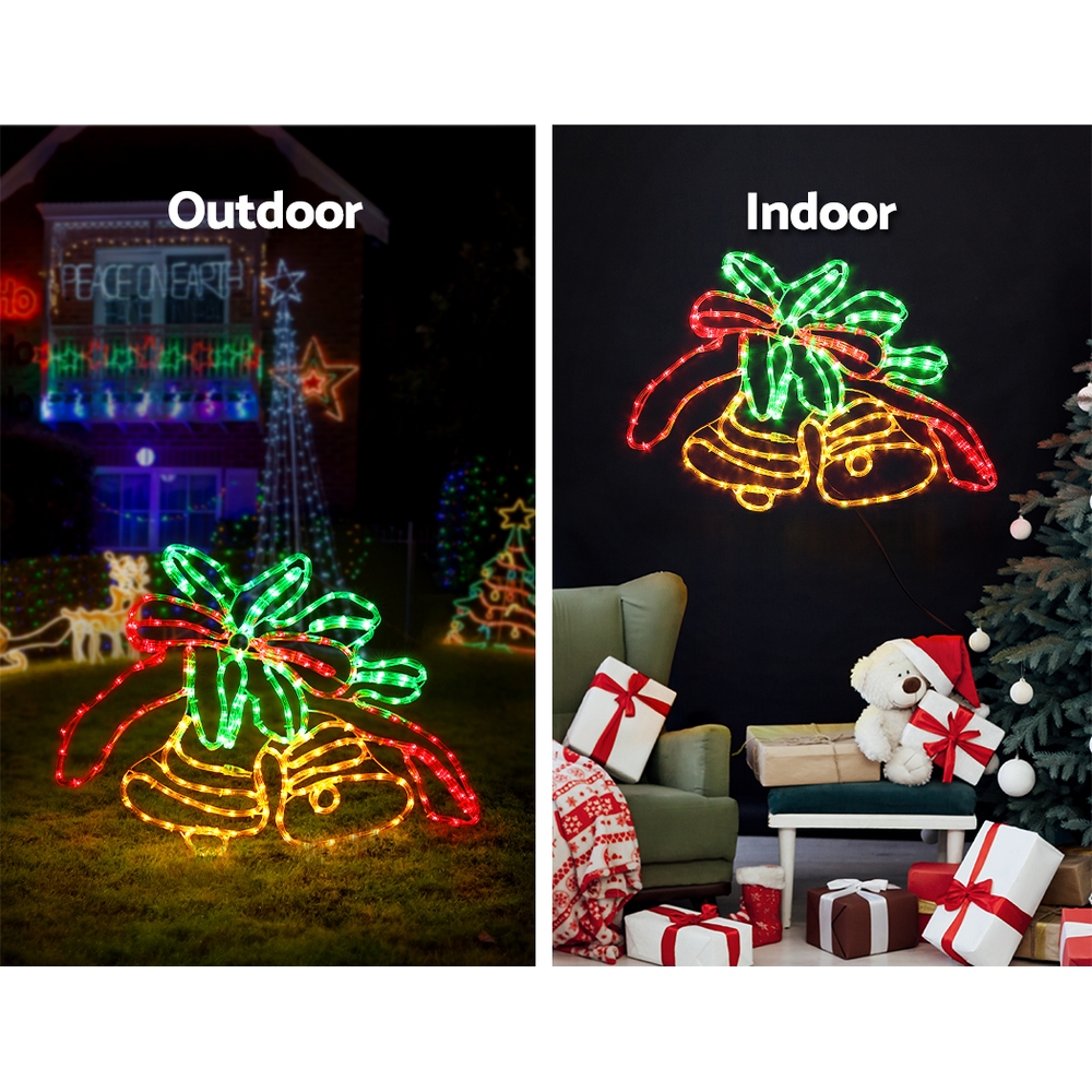0.76M Christmas Lights 216 LED Bell Motif Light Decorations Jingle Jollys — image 3