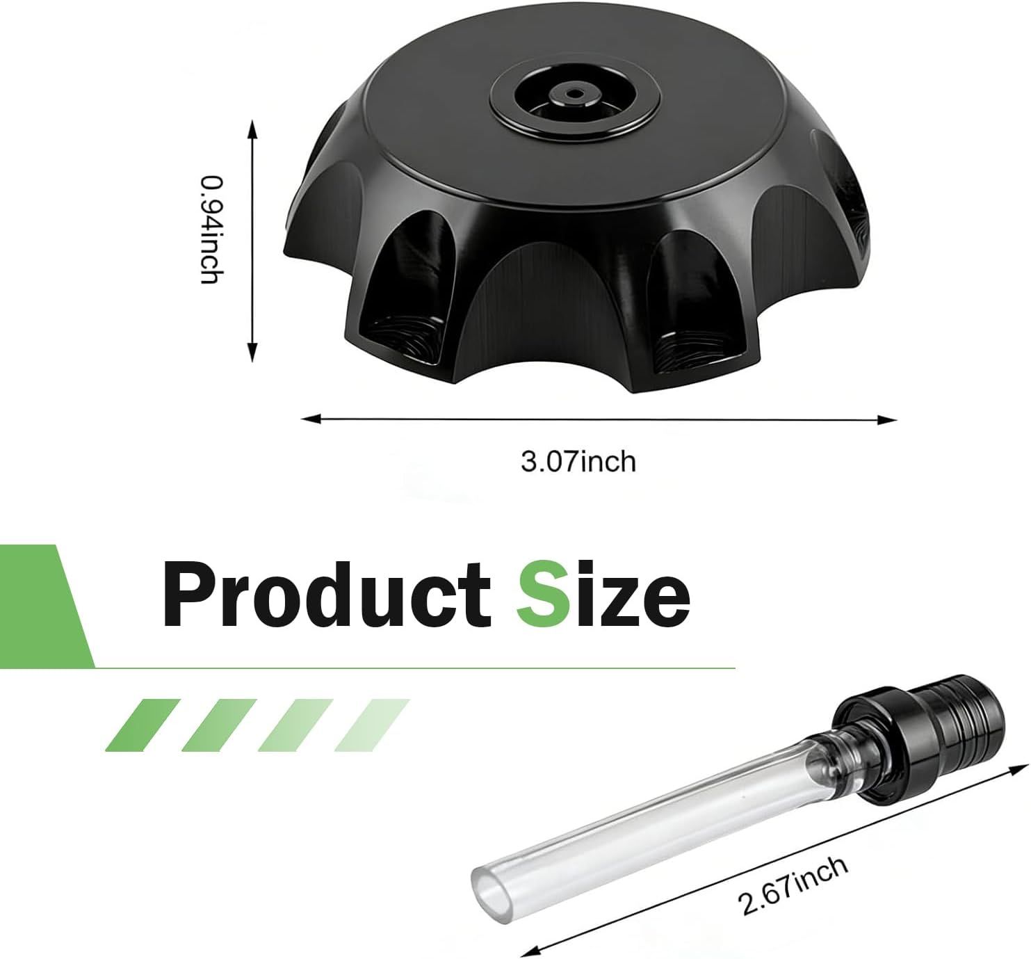 Dirt Bike Fuel Tank Cap, 50-250 CC Leak-proof Anti-rust Fuel Cap with Vent Breathable Hose, Hexagonal CNC Alloy Cover, Replacement for Most Dirt — image 3