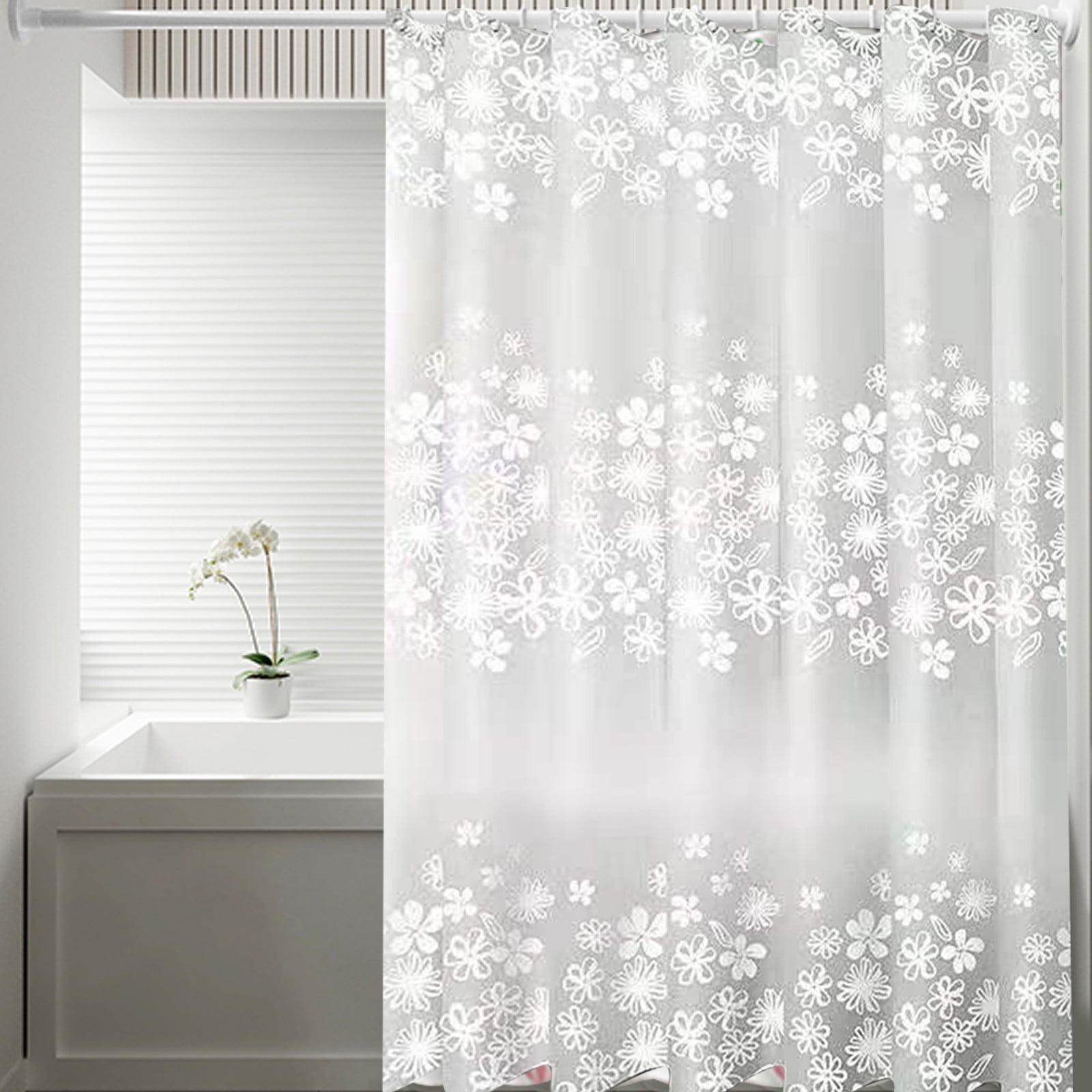 Shower Curtain, 31.5 × 71 Inch Shower Curtain Liner, Waterproof Plastic Shower Liner, Cute Lightweight Shower Curtain for Bathroom 47.2 × 71 in H