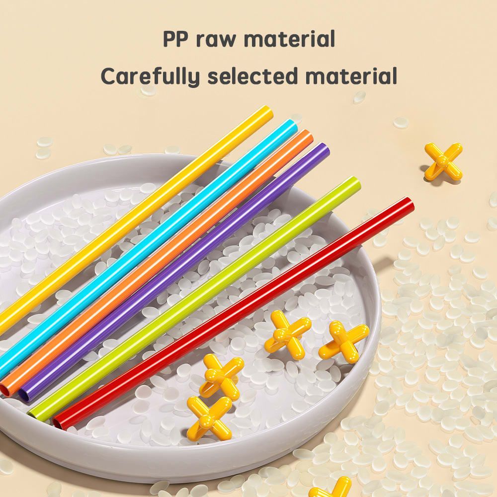 DIY Flexible Straw Building Blocks for Kids Ages 3-6, Creative Educational Construction Toy Set with Bendable Straws and Connectors, 112/242/723 Pieces for 3D — image 4
