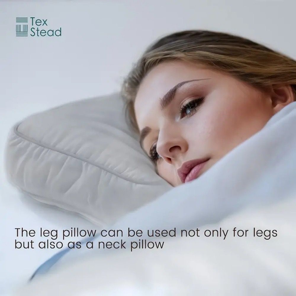Sleeping Knee Pillow with Adjustable Strap – Contoured Leg Pillow for Side Sleepers, Pregnant Women, and Neck Support, Breathable Fabric Cover with — image 6