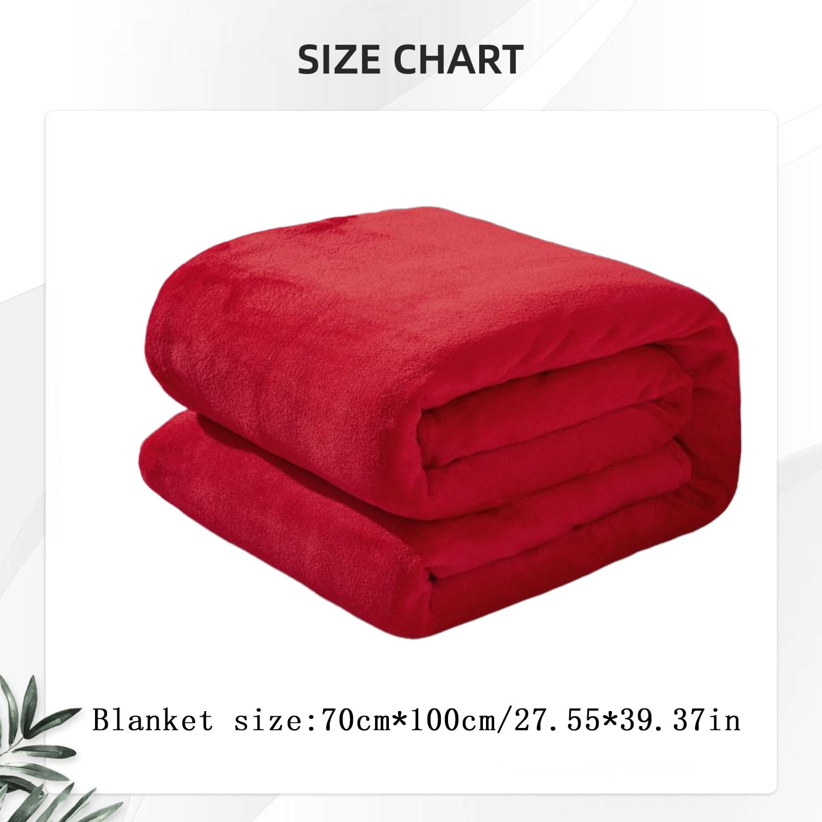 Fleece Throw Blanket, Soft Plush Flannel Microfiber Couch and Bed Blanket for Sofa, Home and Winter Comfort, Red, 70x100cm โ image 3