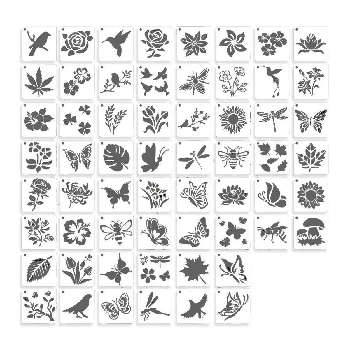 60X Flower Painting Stencils on Wood Canvas Reusable Stencil Art Template Fabric โ image 2