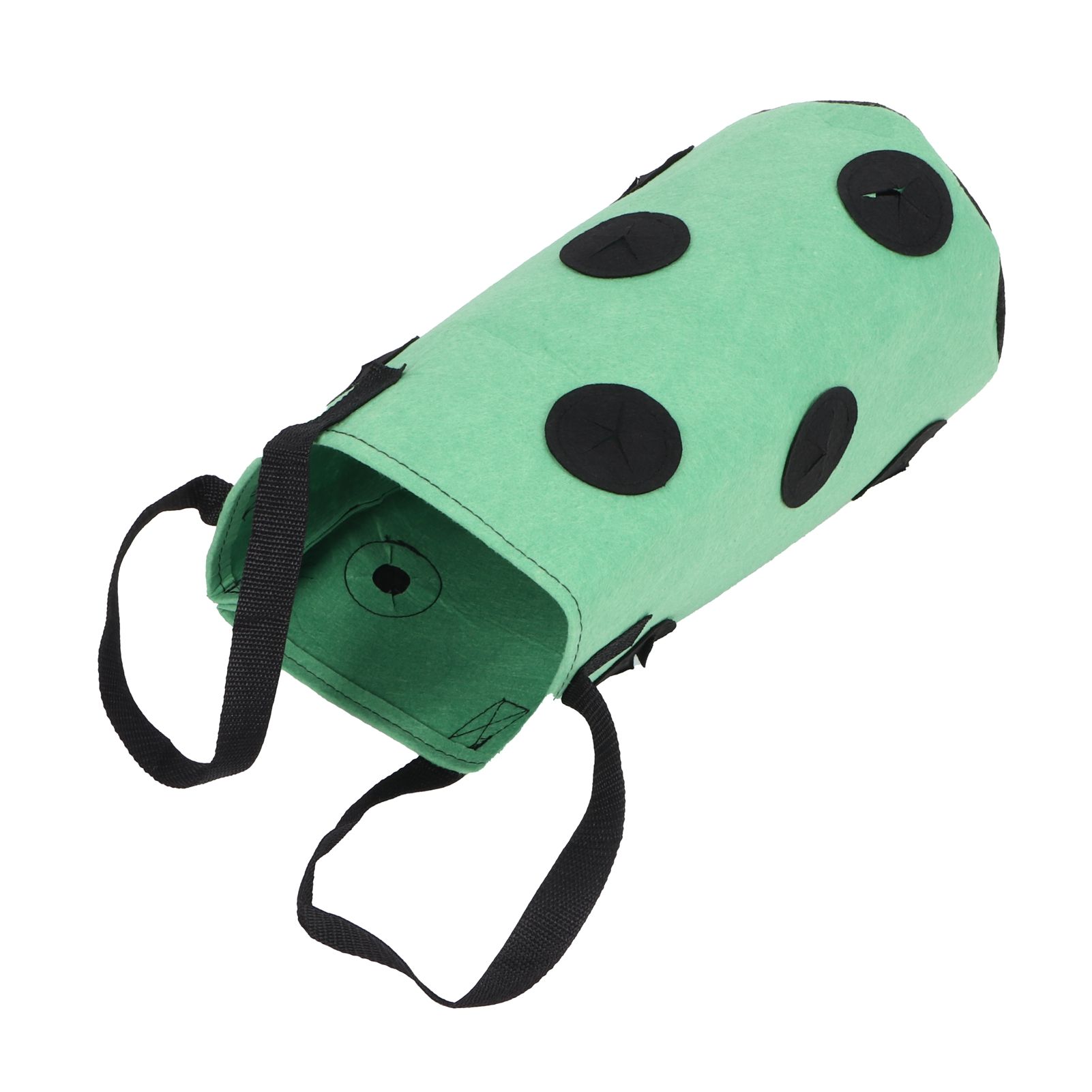 12 Holes Strawberry Planter Bag with Handles Portable Felt Plant Growing Bag for GardenGreen 20x35cm — image 4