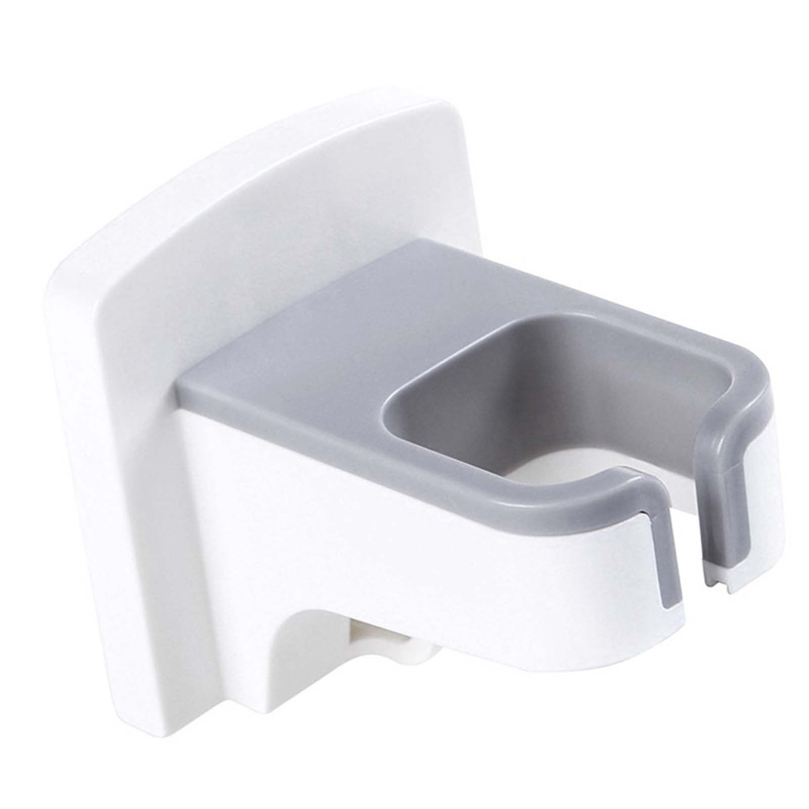 Wall Mounted Hair Dryer Holder Punch Free Self Adhesive Blow Dryer Holder for Bathroom Washroom White — image 2