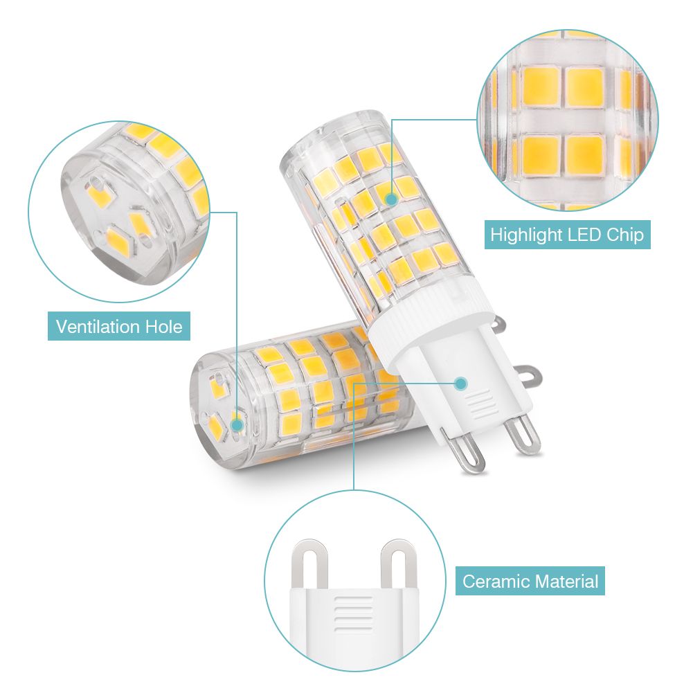 FBA Warm White No stroboscopic 5W G9 Corn Bulb Ceramic Highlight (6 Pack) AC220-240V — image 5