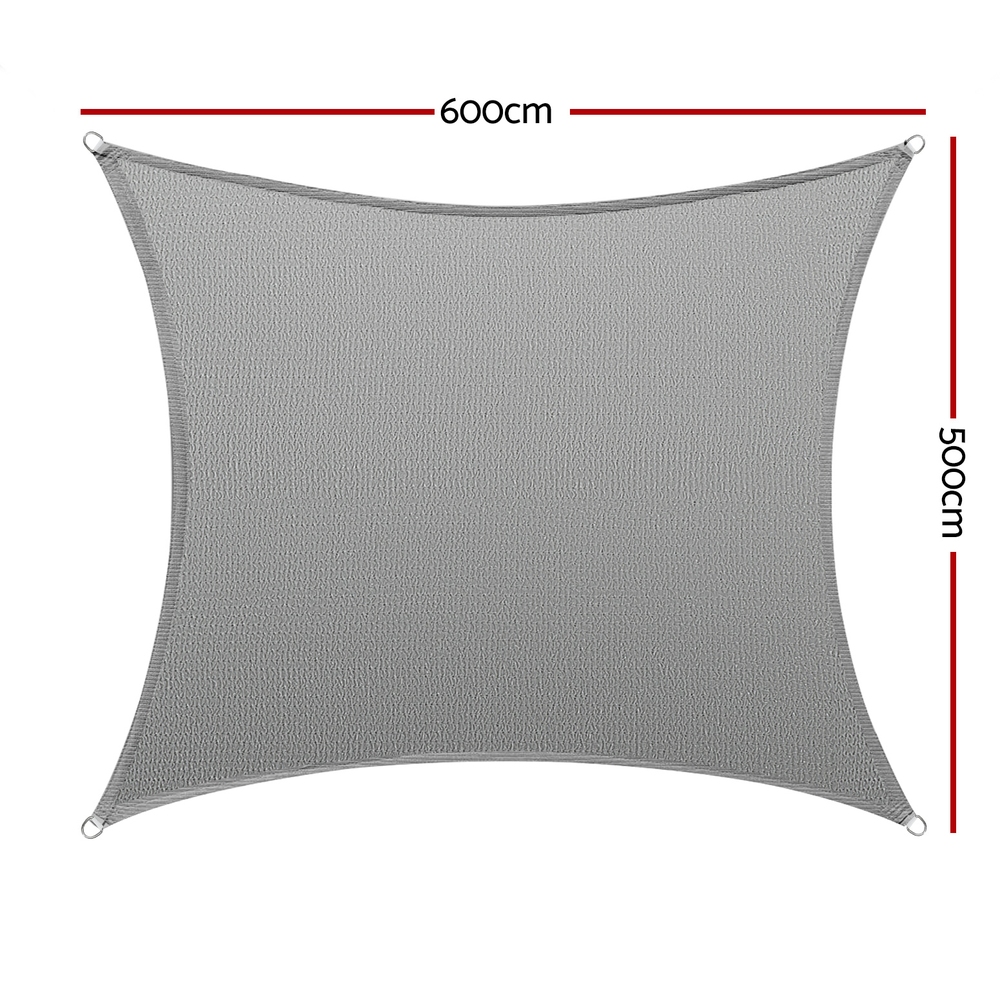 Instahut Shade Sail Cloth Shadecloth Square Sun Canopy 5 × 6m — image 2