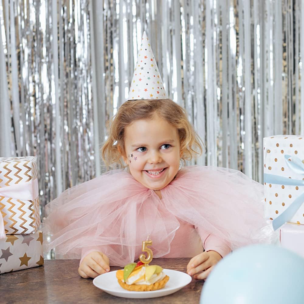 2 Pack Foil Curtain Backdrop Silver Metallic Tinsel Foil Fringe Curtains Photo Booth Props for Birthday Wedding Engagement Baby Shower Bachelorette Christmas โ image 2