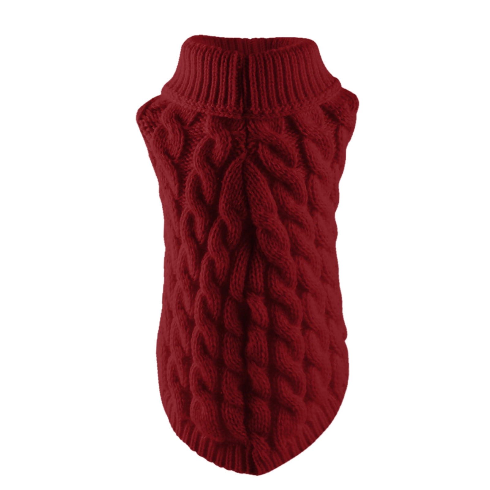 Dog Sweater for Small Medium Dogs, Warm Comfortable Winter Pet Clothes, Cute Knitted Sleeveless Pet Sweaters for Puppies, Cats, Dog Apparel & Accessories M Red — image 4