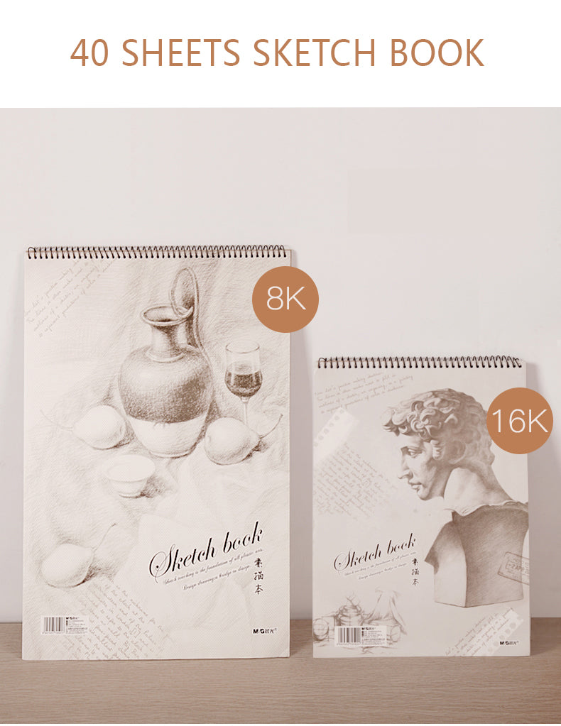 Sketch Pad 40 Sheets Artist Drawing Painting Art Paper with Thick Baseboard(28.7*20.8cm) โ image 6