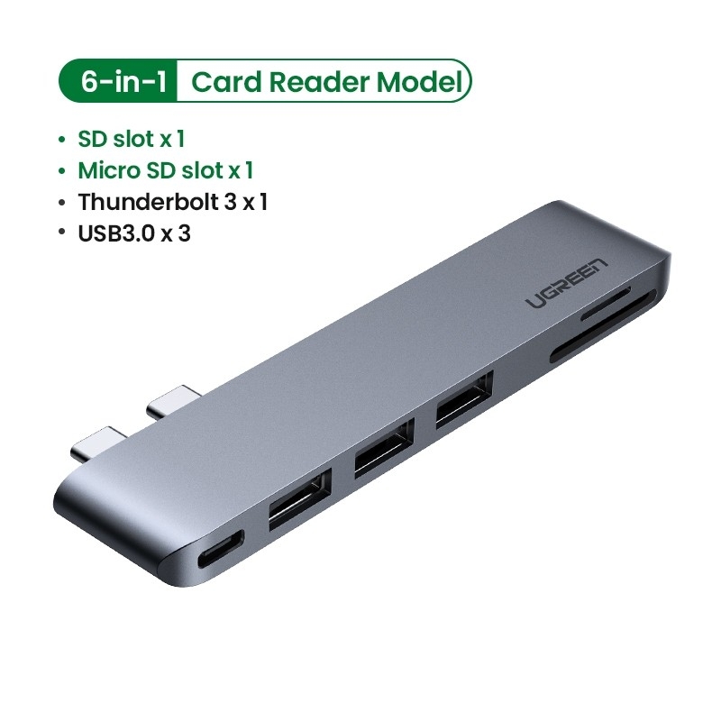 UGREEN 60560 USB-C Hub for MacBook Aluminum Type-C Adapter with 3 USB 3.0 100W โ image 2