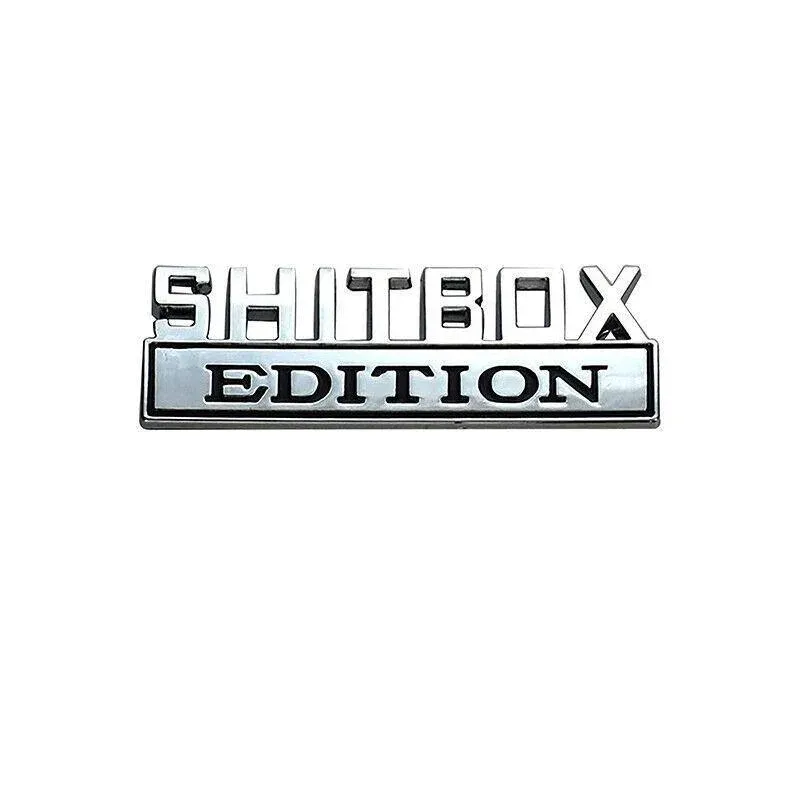 Funny Car Emblem Badge Sticker 8x3cm Metal Self-Adhesive for Rear Boot or Window — image 2