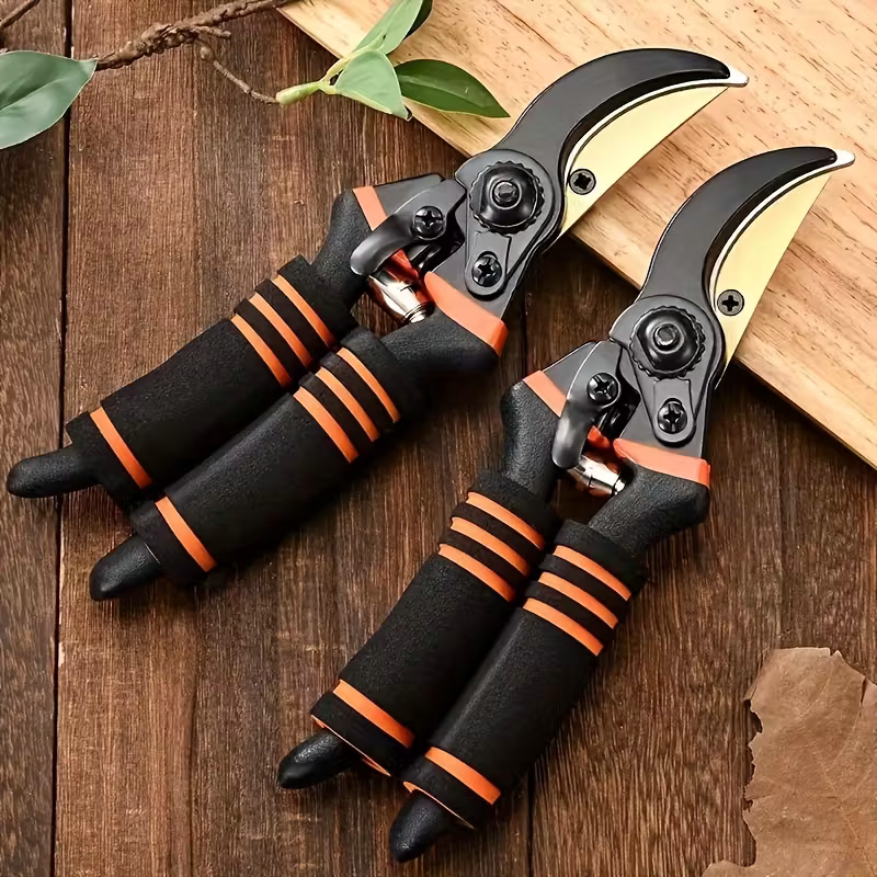 8.5-inch professional titanium alloy bypass pruning shears (T13) - Ultra-sharp advanced gardening shears, handheld garden hedge pruning shears - heavy-duty