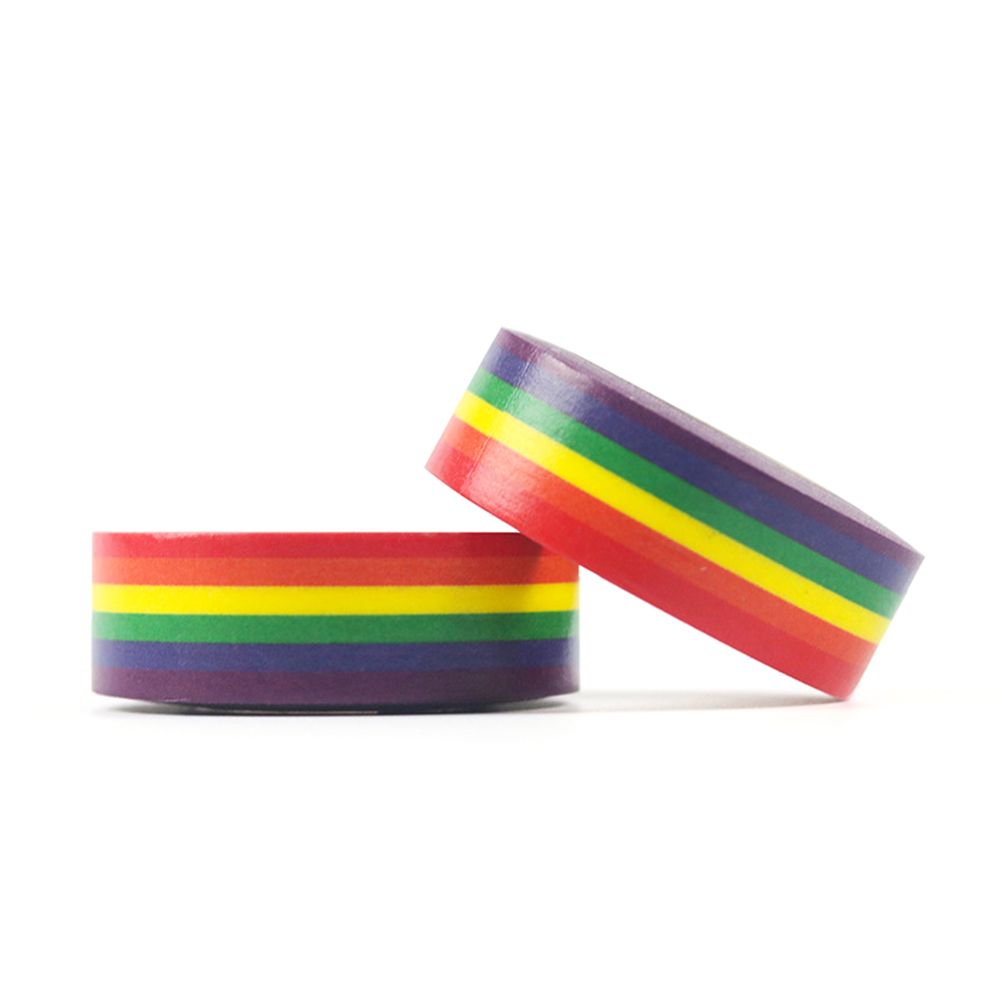 100CM Colorful Rainbow Adhesive Paper Tape School Office Supplies DIY Scrapbooking Stationery โ image 4