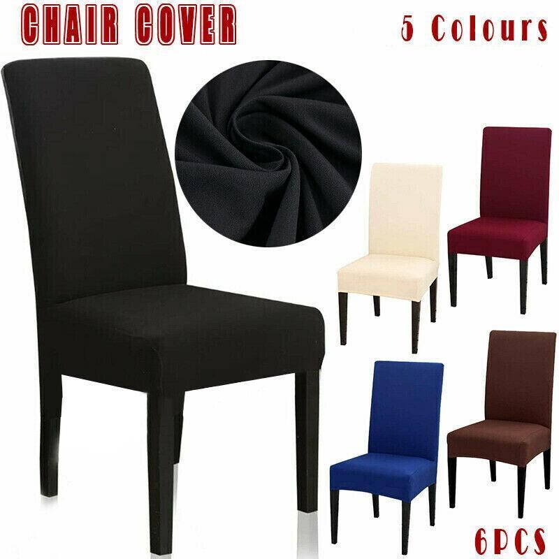 6X Stretch Chair Cover Seat Covers Spandex Washable Banquet Wedding Party Decora - Beige โ image 2
