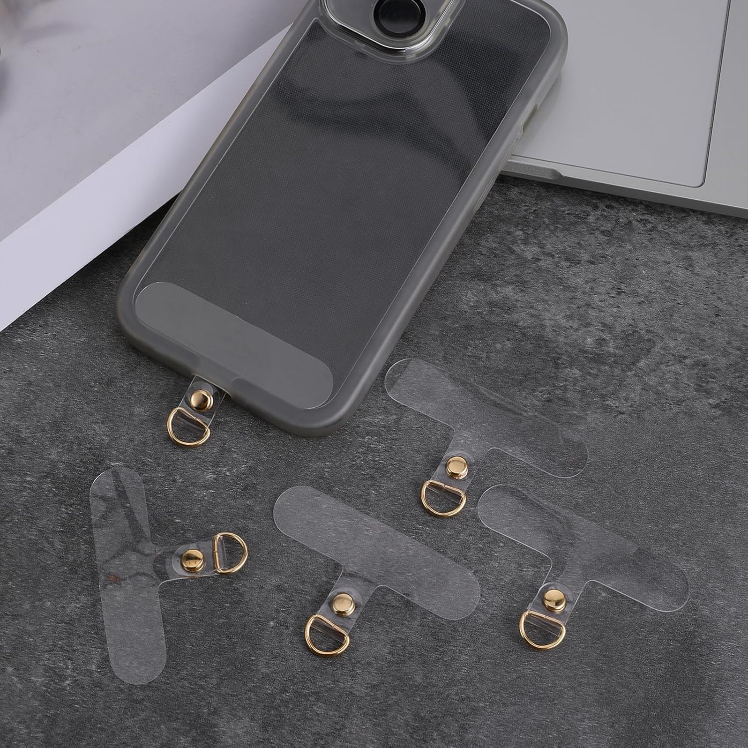 Vin Beauty 10 Pack Universal Gold Phone Tether Tab, Phone Lanyard Tab Without Adhesive, Tether Tabs for Cell Phone Tether Tab Phone Lanyard Replacement for — image 3