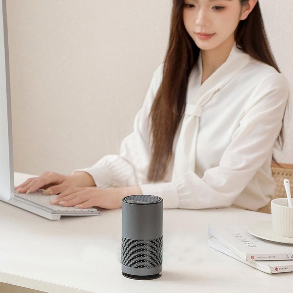 Portable Negative Ion Air Purifier Air Cleaner for Car Home Bedroom Grey โ image 3