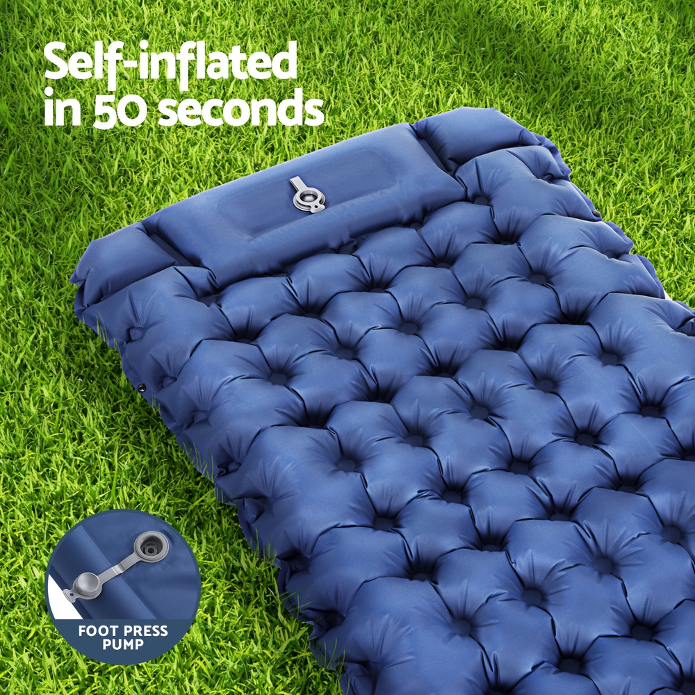 Weisshorn Self Inflating Mattress Camping Sleeping Mat Air Bed Single Pillow Bag — image 4