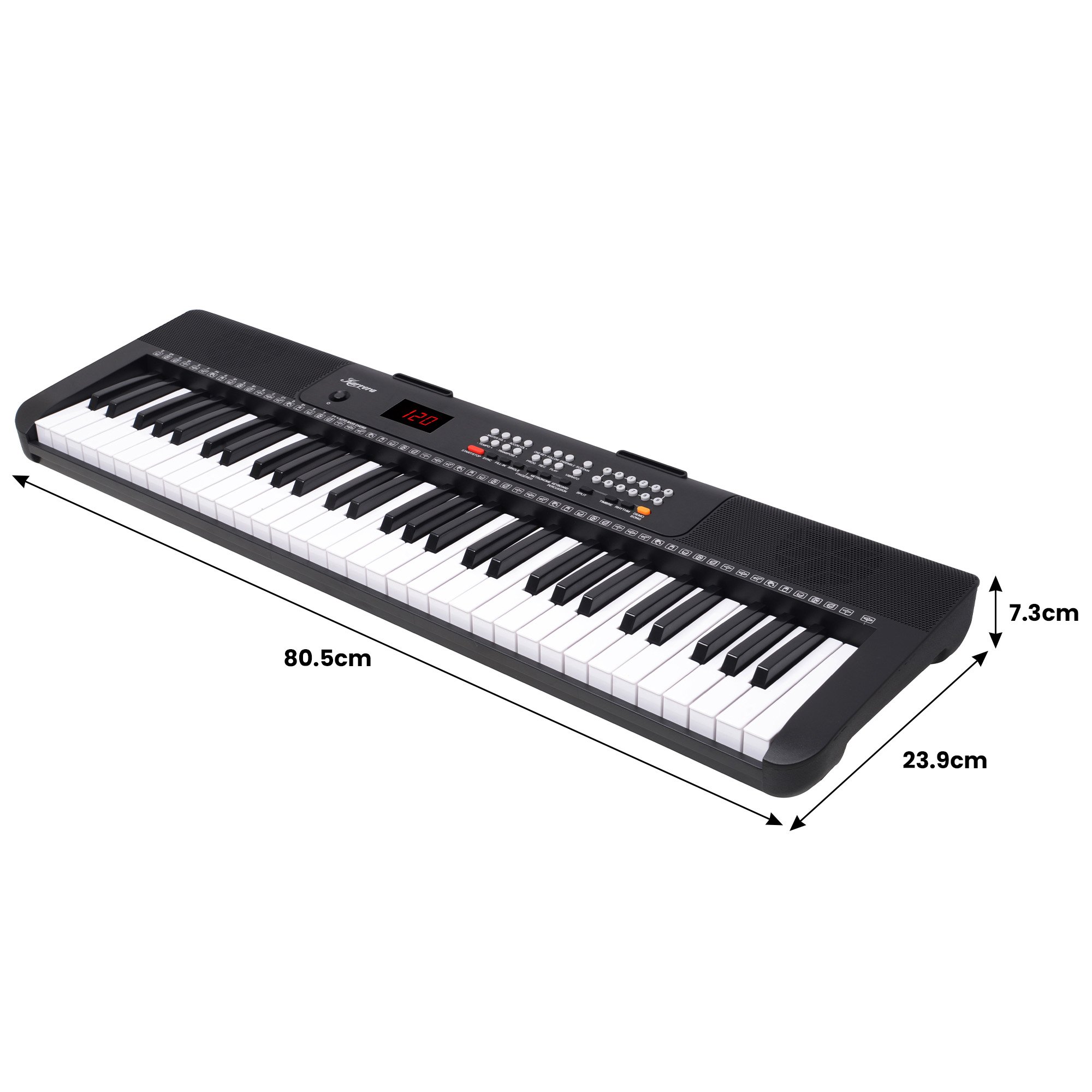 Karrera 61-Key Electronic Piano Keyboard with LED and Folding Stand in Black CHJ-SD1 โ image 3