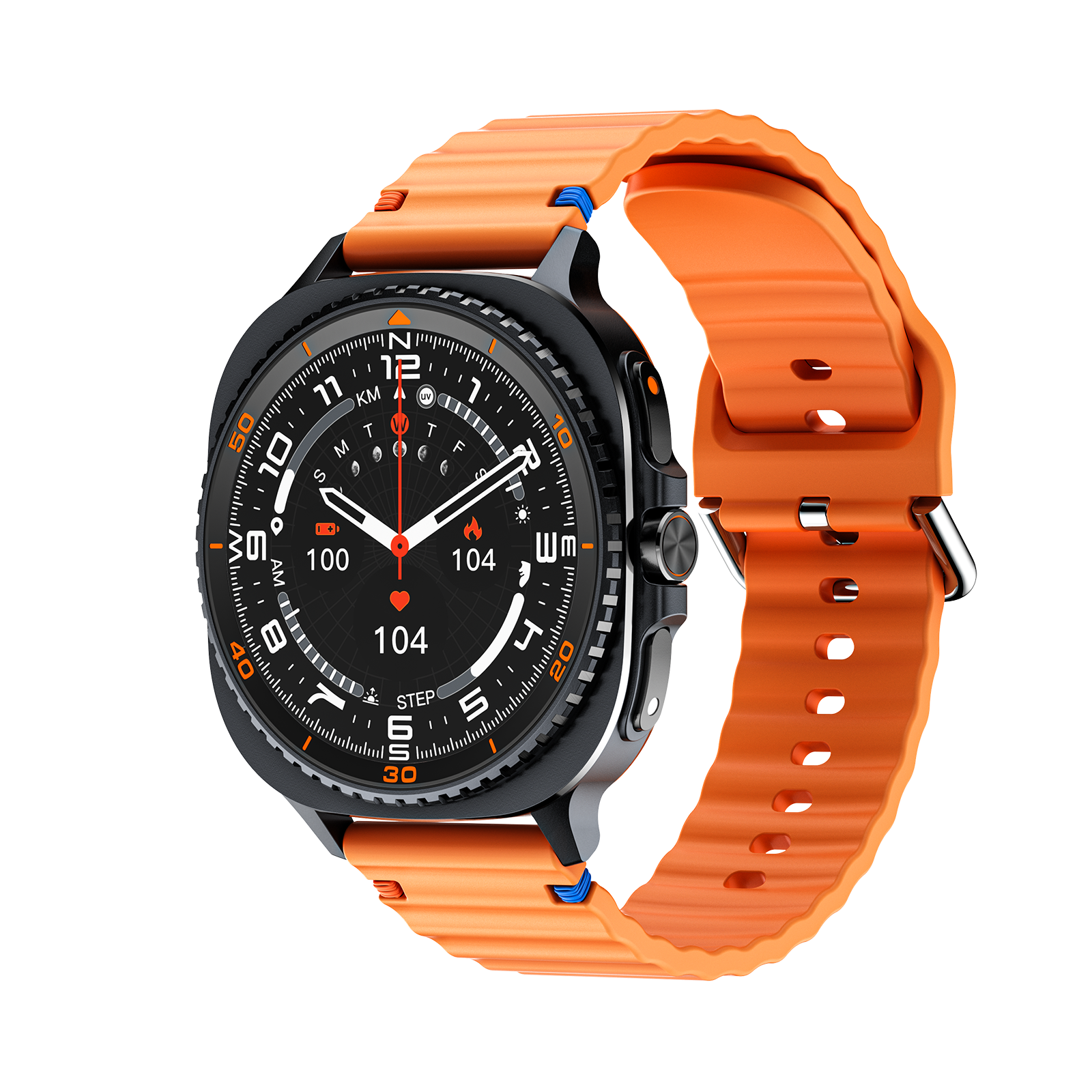 Watch8Classic-MA33 Fitness Smartwatch Bluetooth Call Waterproof Health Tracker for iPhone Android,Orange