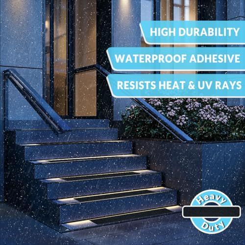 6"x24" Outdoor Stair Treads Non-Slip 10-Pack Waterproof Heavy-Duty | Best Grip Tape Grit Non Slip, Outdoor Non Skid Tape, High Traction Friction — image 3