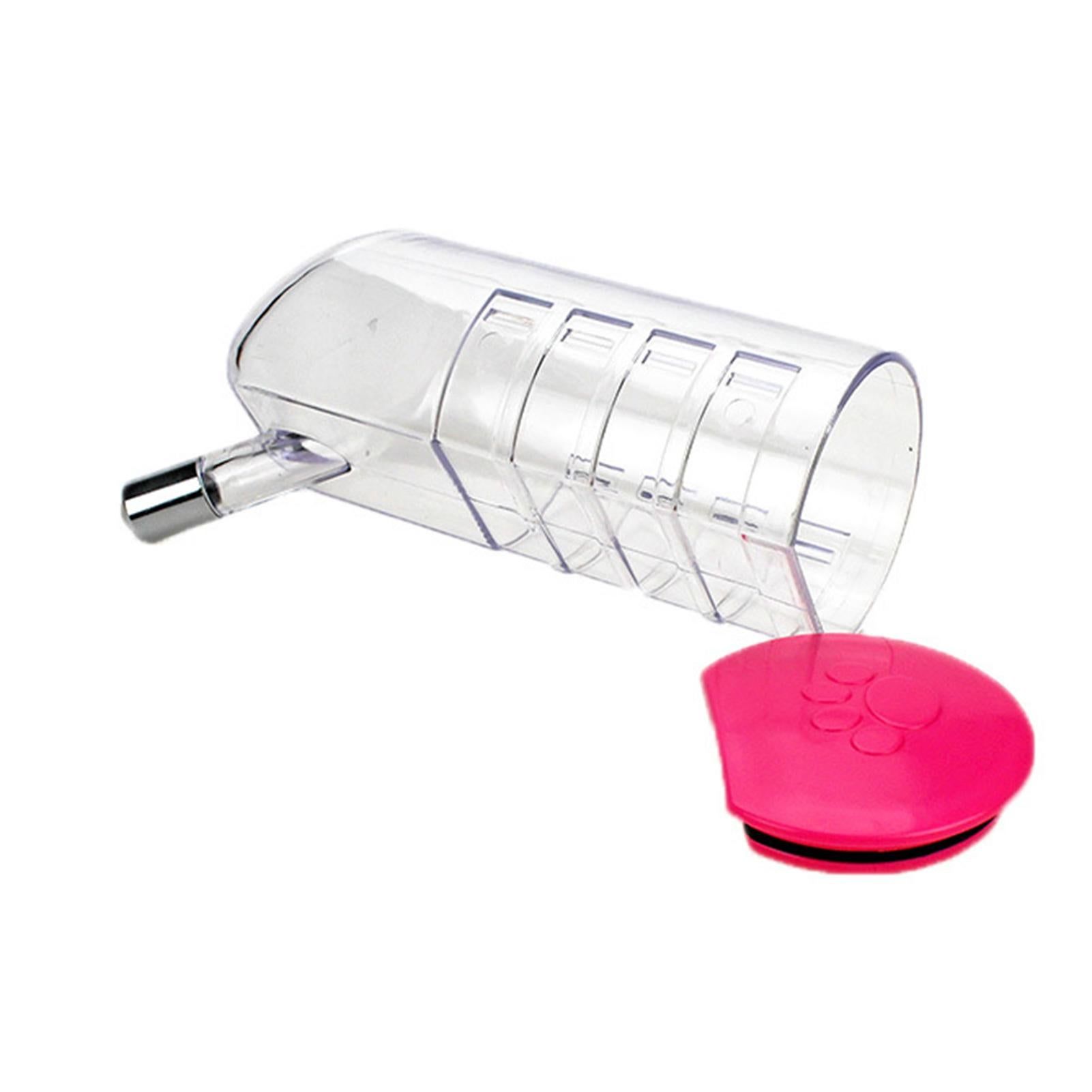 Hanging Pet Water Bottle 350ML Cage Mounted Feeder with Steel Ball Nozzle - Pink โ image 5