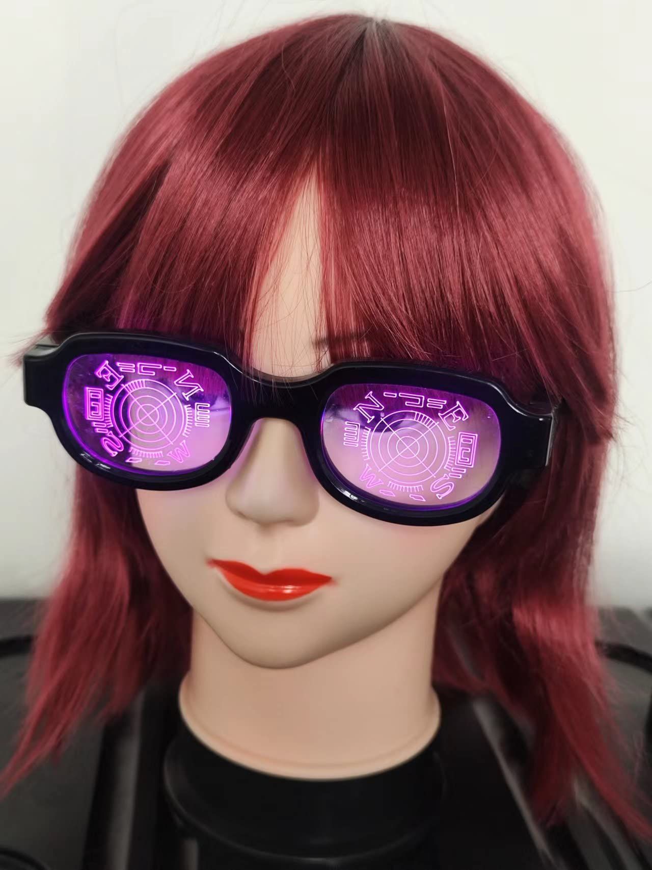 Japan Anime Manga LED Light up Glasses Eyewear Funny Toy Parody Costumes Cosplay Novelty Props Gag Gift — image 3