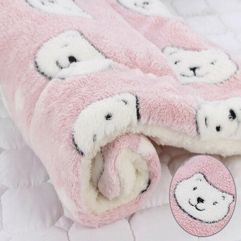 S Size Puppy Dog Cat Cushion Mattress Blanket Bed Soft Warm Pet Pad Winter Kennel House - Pink Bear โ image 5