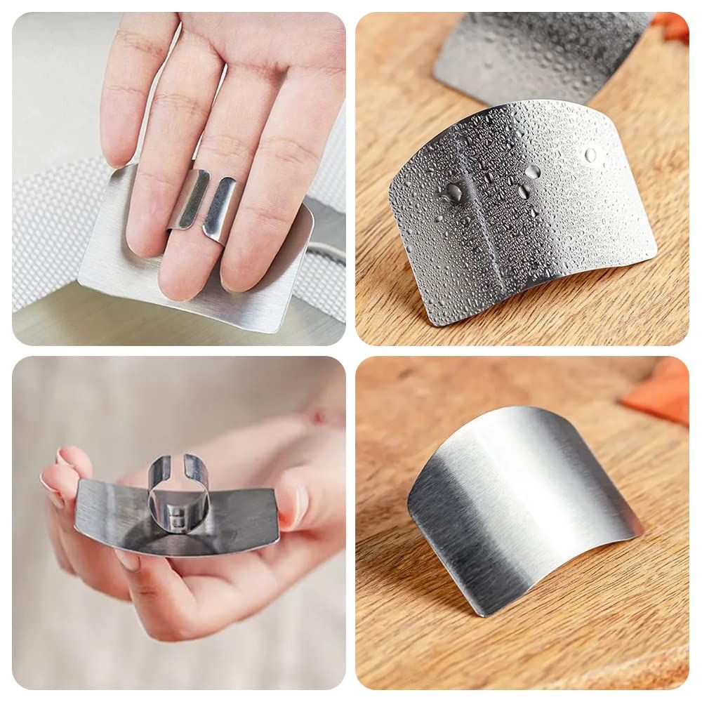 Stainless Steel Finger Guard, Finger Protector for Cutting Food, Premium Slicing Tool Finger Protector Finger Protectors when — image 5