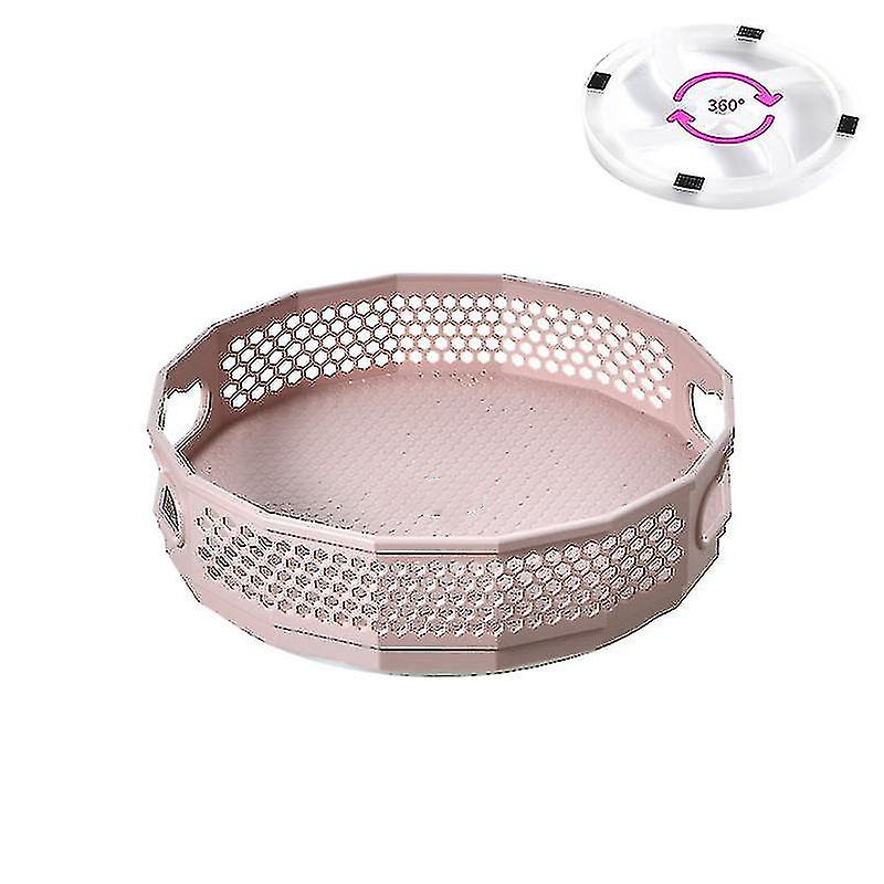 Turntable Vanity Tray for Perfume Candle,Kitchen Sink Countertop Organizer Keep Glass, Sponge Soap Bathroom Coffee Table — image 4