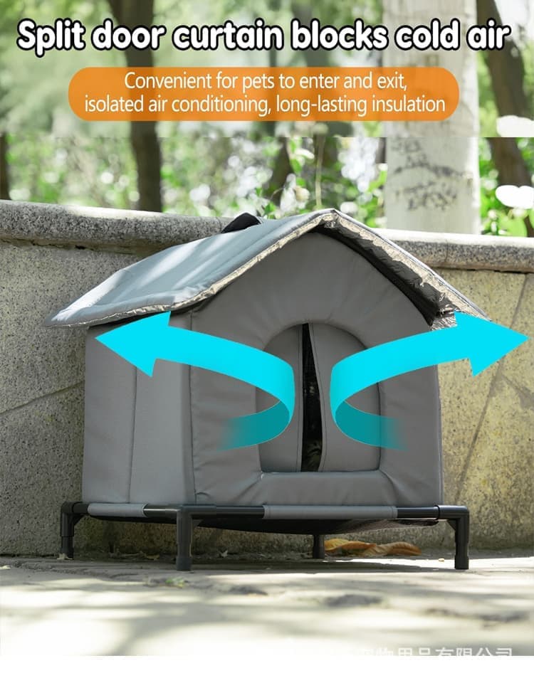 Gray Cat and Dog Bed, Waterproof Insulated Durable Pet House, Compatible with Cats and Dogs, Winter Pet Basket, 33 × 33cm — image 5