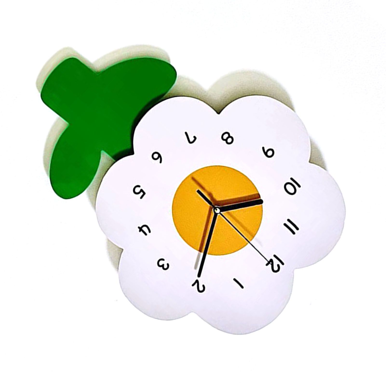 Flower Shaped Wall Clocks for Kids Cartoon Cute Exquisite Silent Wall Clock for Living Rooms Offices 20x30cm/7.9x11.8in โ image 4