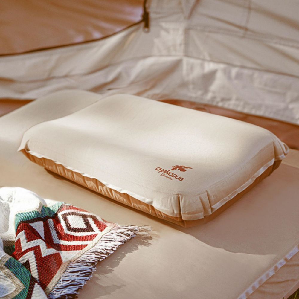 Self Inflating Camping Pillow with Ergonomic 3D Support - Gold โ image 5
