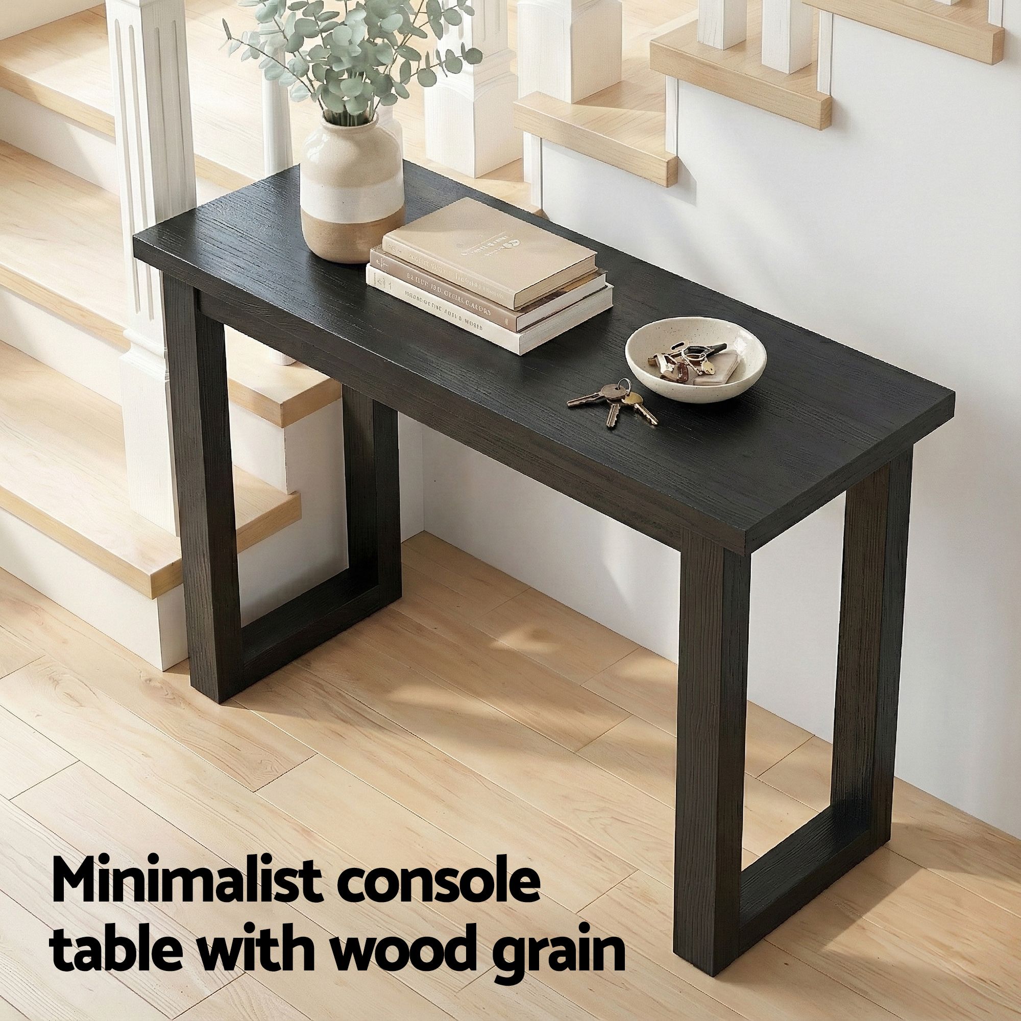 Artiss Console Table 110CM Black โ image 6