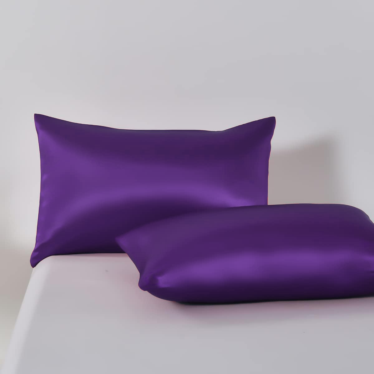 Satin Quilt cover Set Hotel 3 Pieces Quilt cover with Pillowcase, Art Silk Bedding Set-Luxury Soft Silky pillowcase for Hair and Skin, Similar to Silk — image 3