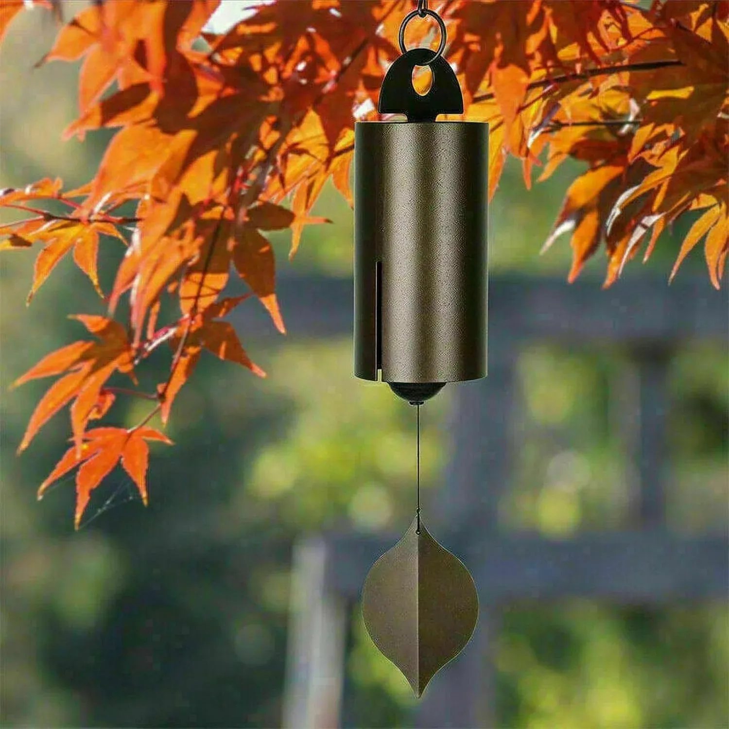 Wind Chimes Outside Deep Resonance Low Tone Serenity Bell Copper Garden Decor for Patio Porch Yard, for Garden Yard and Outdoor Use — image 6
