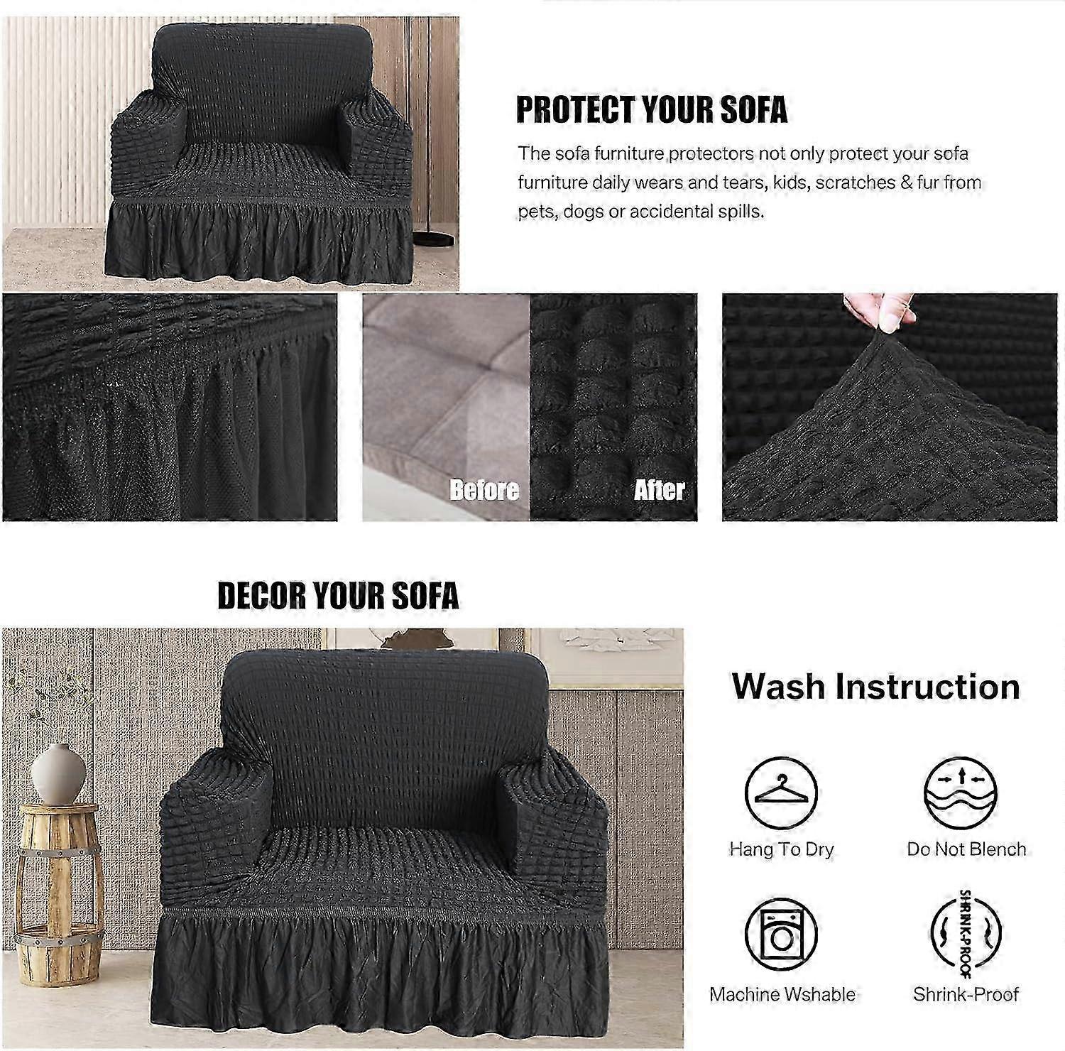 Elastic Non-Slip Sofa Cover Stretch Slipcover Couch Protector — image 2