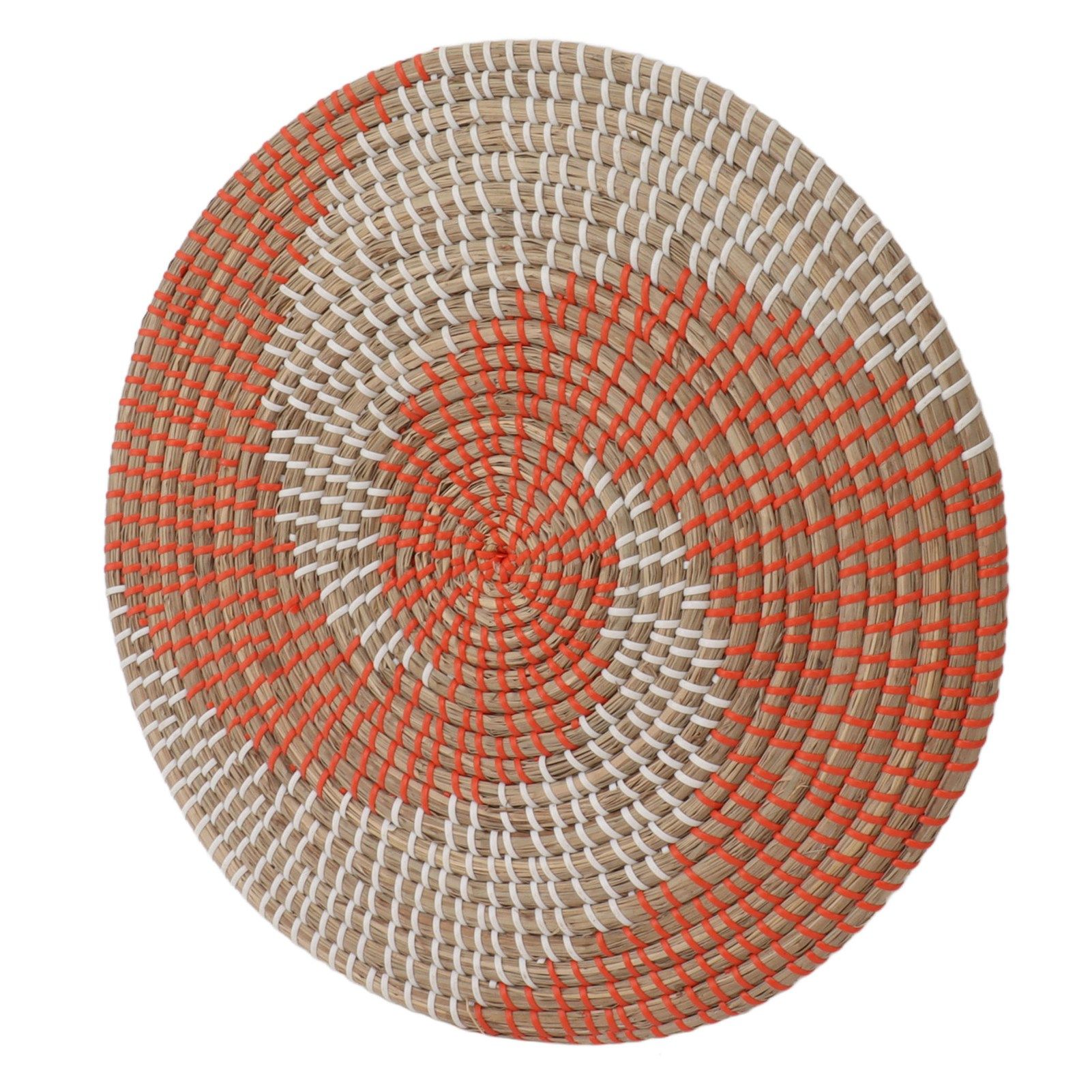 40CM Woven Wall Basket Decor Handmade Seagrass Versatile Bowl Insulation Hook Design Hanging Wall Decor for Living Room — image 5