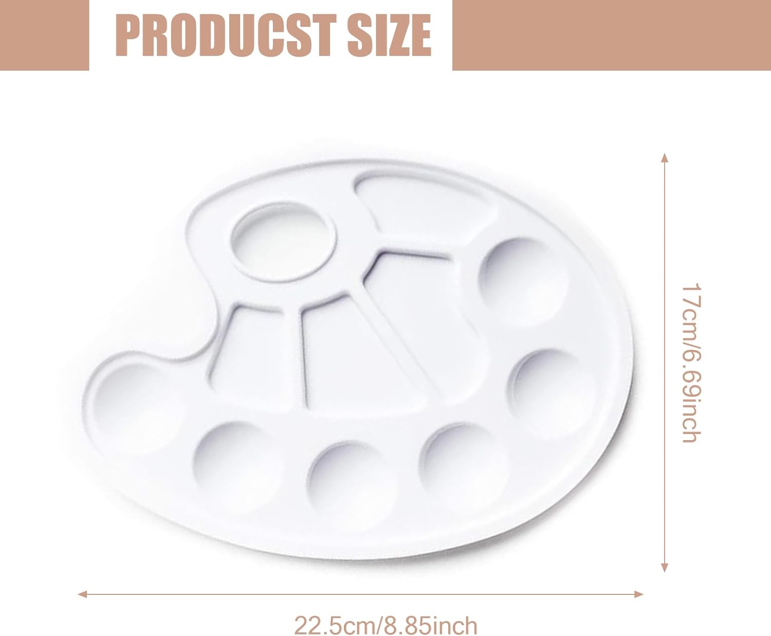 10-hole white round paint palette for watercolor โ image 2