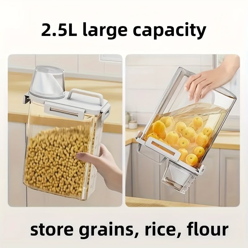 Airtight Food Containers Food Storage Containers With Lids Kitchen Storage - White - Size 1800ML — image 6