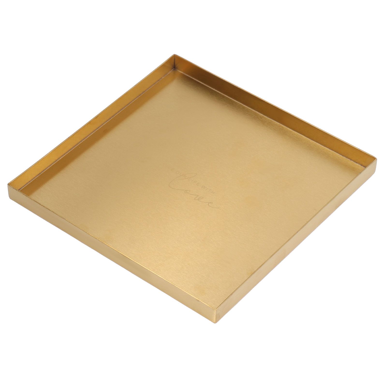 Gold Stainless Steel Tray Decorative Jewelry Dish Makeup Tray Organizer for Drink Breakfast Bars Restaurants โ image 3
