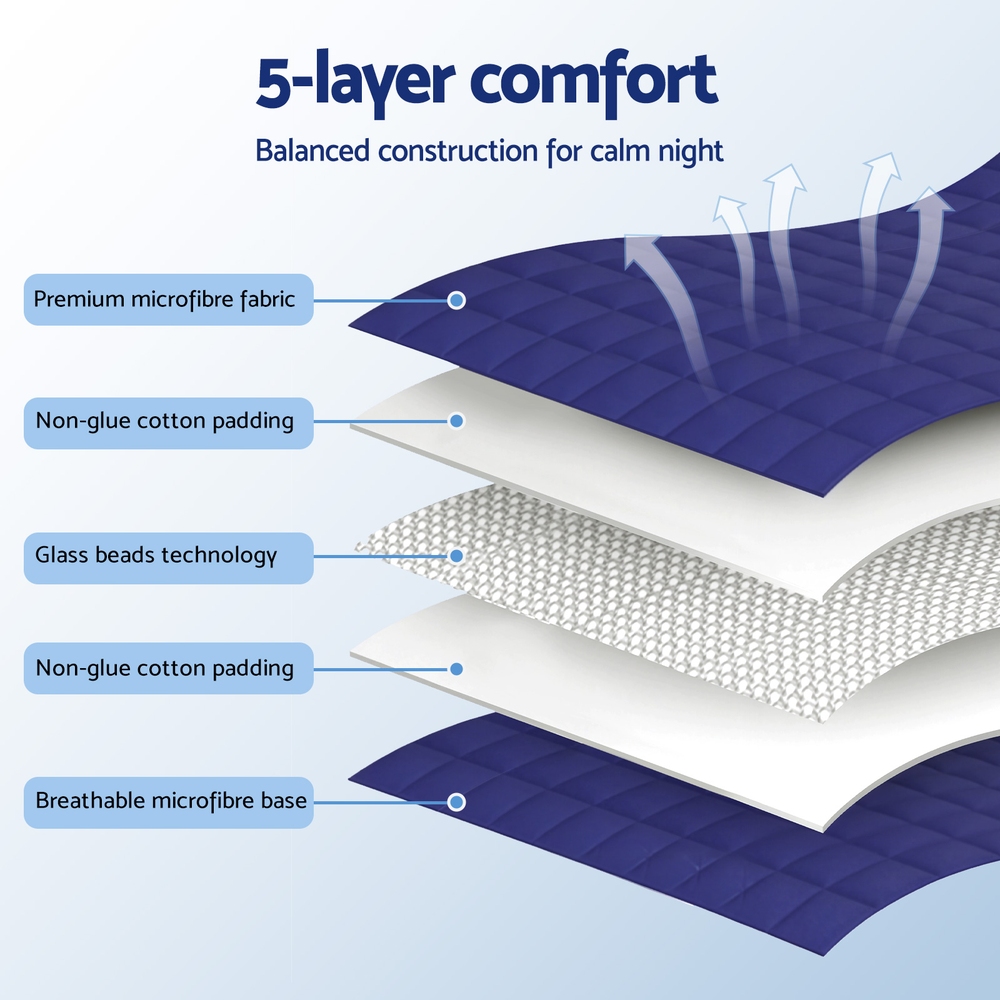 Giselle Bedding Weighted Blanket 11KG Kids Adults Heavy Gravity Relax Calm Blue — image 6