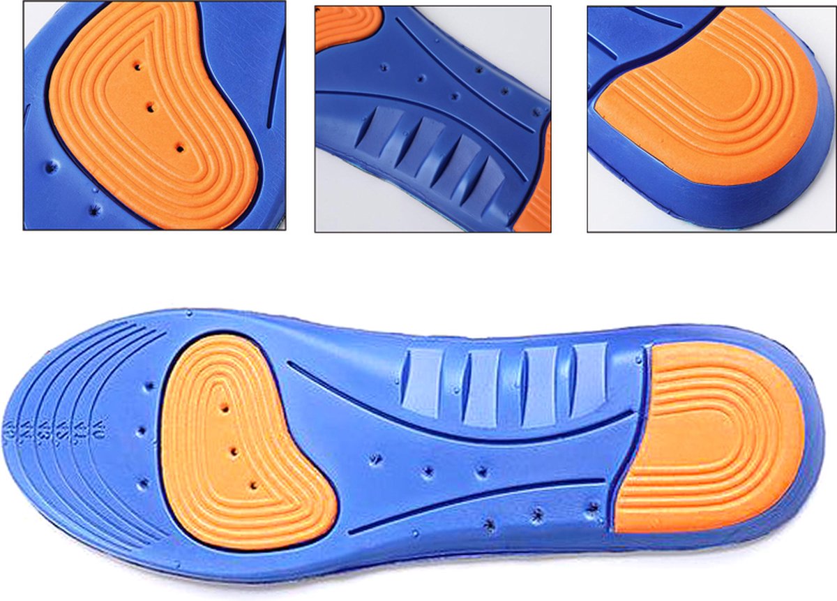 Gel Insoles | Medical PU Material | Insoles | Footpads | Blue | 41 - 46 — image 2
