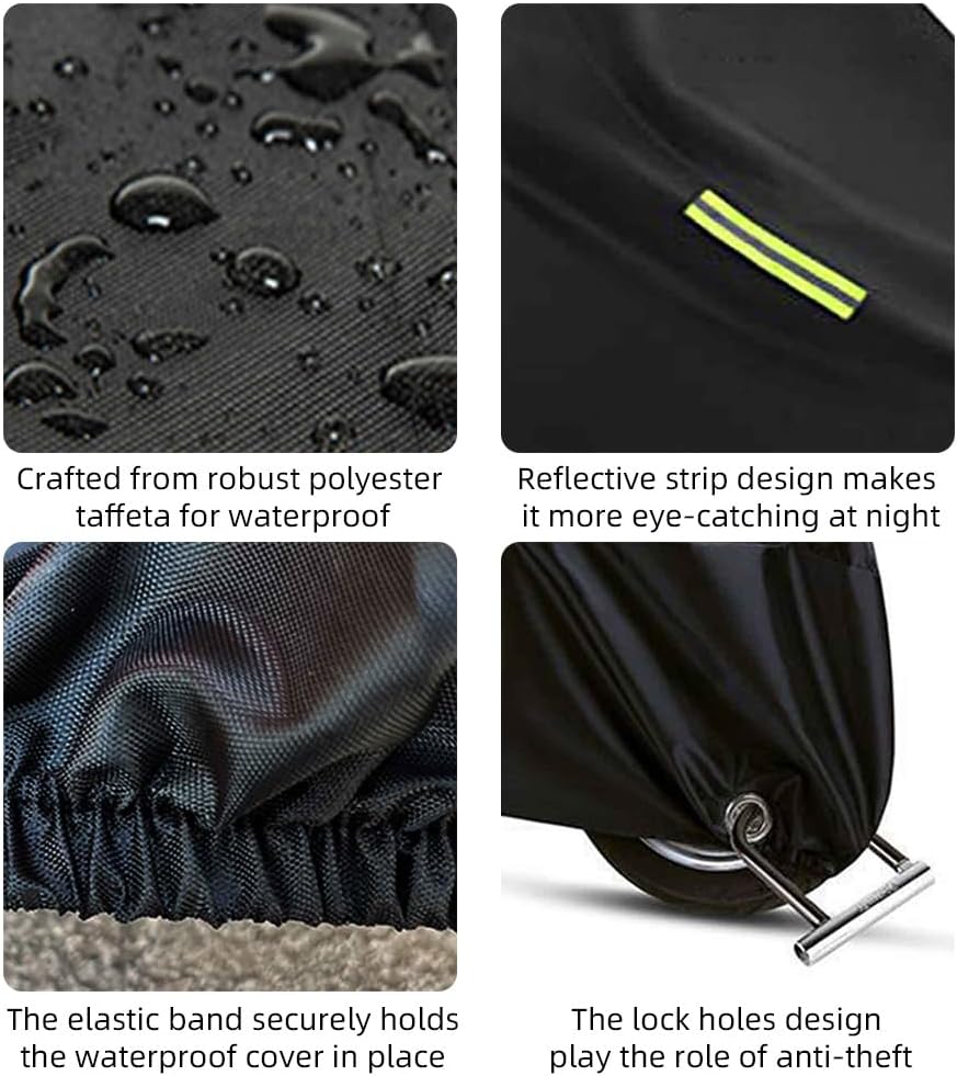 Heavy Duty PVC Motorcycle Cover 2XL/3XL for Weather Protection, for Rain, Snow, 530g Universal Fit — image 5