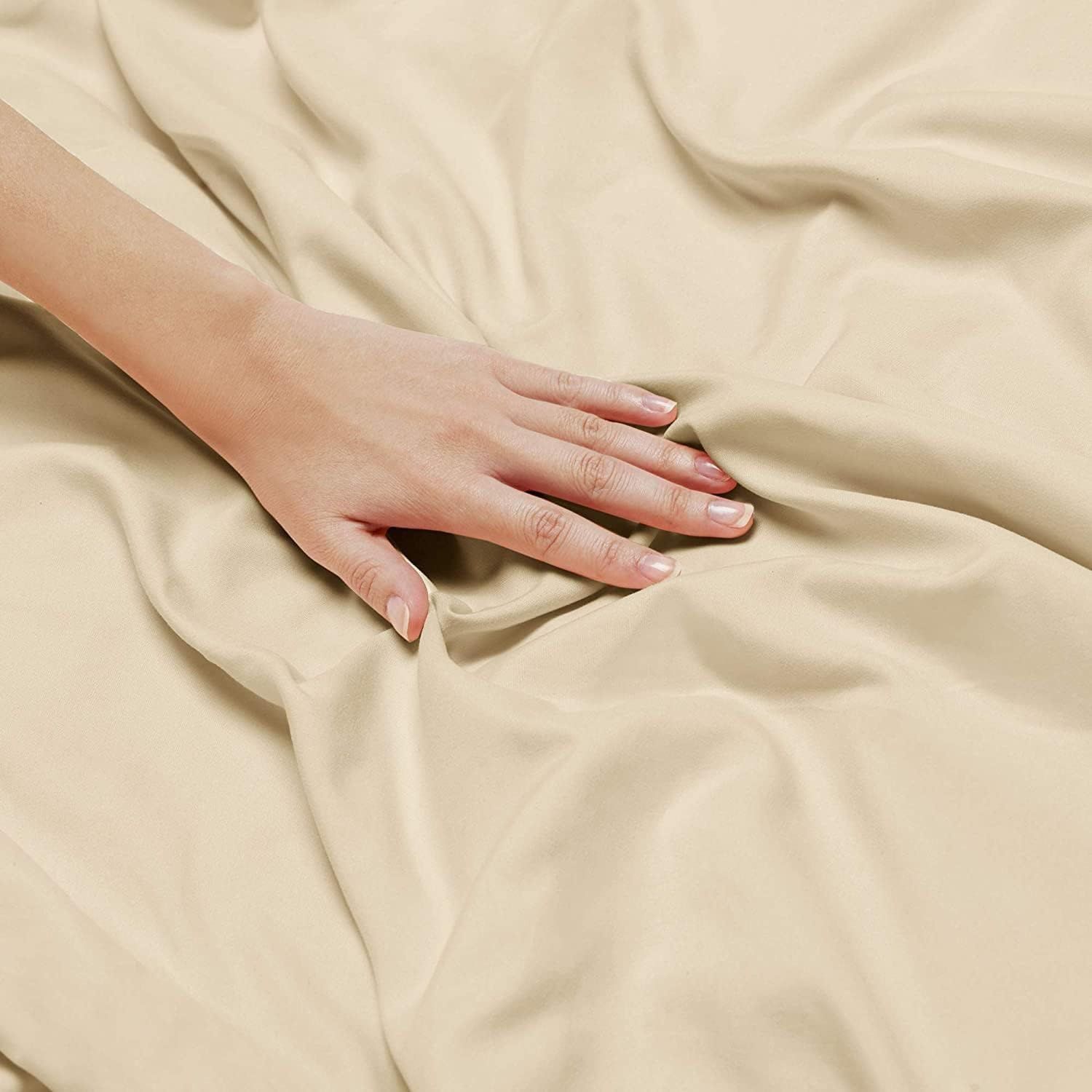 Elegant Comfort Premium Hotel Quality 1-Piece Single Flat Sheet, Luxury and Softest 2000 Thread Count Bedding Flat Sheet(Single,Cream White) โ image 2