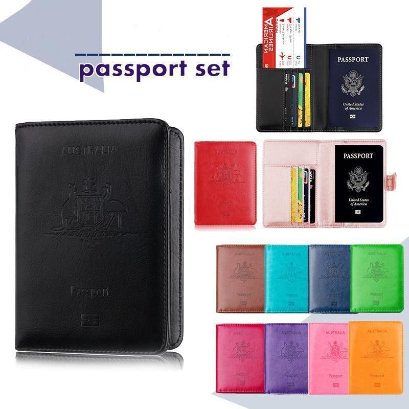 RFID Passport Holder Slim Leather Travel Wallet ID Card Cover Case for Men Women - Light Blue โ image 2