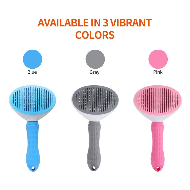 Cat Comb Pet Grooming Needle Brush TPR Material Rabbit ear hair removal comb-pink โ image 3